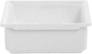 Fit Perfect 1/6 Size White Aluminum Food Pan - 6 3/4"L x 6 1/5"W x 2 1/5"D