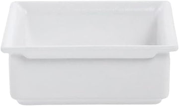 Fit Perfect 1/6 Size White Aluminum Food Pan - 6 3/4"L x 6 1/5"W x 2 1/5"D