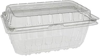 PACTIV RPET Hinged Clamshell Berry Container, Clear, 1 lb. | 360/Case