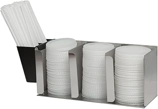 San Jamar Lid Organizer with Adjustable Dividers for Restaurants and Fast Food, Plastic, 14.5 Inches, Silver