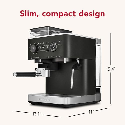 KitchenAid Cast Iron Black / 2.5L / Semi with Burr Semi-Automatic Espresso Machines