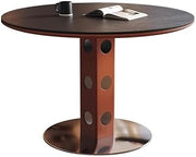 Mesa para Centro De Sala Round Table Vintage Metal Legs Round Dining Table Rock Slab Dining Table Coffee Table(120x120x75cm)