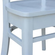 Solid Wood Side Chair with Classic Leg Design by Furnifact – Wood, White, Pack of 2