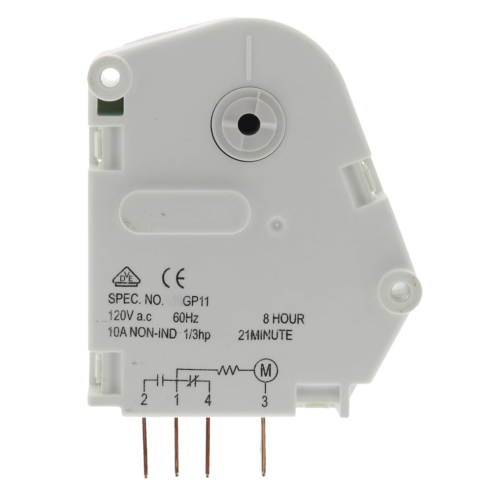 8 Hour 20 Minutes Defrost Timer by Supco – Plastic, White, Model SPB1401F