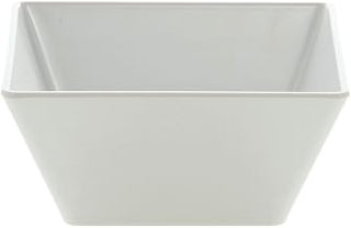 HUBERT Square Serving Bowl White Melamine Bowl 9 1/2" L x 9 1/2" W x 4" H