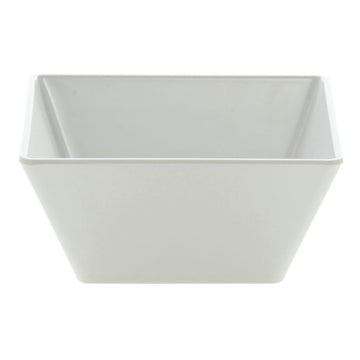 Square Serving Bowl White Melamine Bowl 9 1/2" L x 9 1/2" W x 4" H by HUBERT – 9.5" L x 9.5"W x 4"H, Melamine, White, Model H0106-WHITE