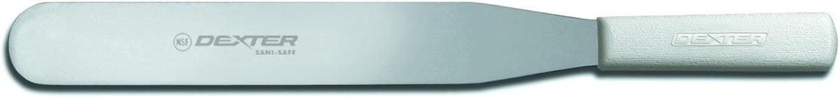 Sani-Safe S284-12 12" White Bakers Spatula with Polypropylene Handle