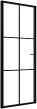 vidaXL Interior Doors 29.92 x 79.33 in Aluminium Black and Transparent