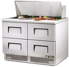 TRUE TFP-64-24M-D-4 Mega Top Refrigerated Sandwich Prep Unit, 64" W, Four Drawers, (24) 1/6 Size Pans