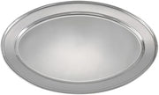 Winco 21 3/4" x 14 1/2" Oval Stainless Steel Platter