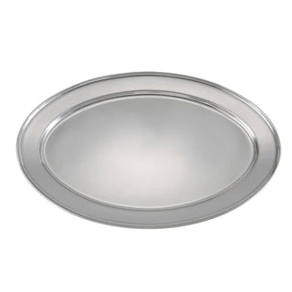 21 3/4" x 14 1/2" Oval Stainless Steel Platter by Winco – 21.75-Inch, Stainless Steel, Model opl-22