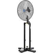 24" Foldable Mobile Pedestal Fan by Continental Dynamics – Metal, Black, Model SFSI3-750/60Y