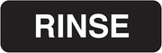 Traex 4522 Black 3 x 9 RINSE Symbol Sign with White Letters"