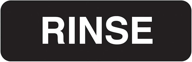 Traex 4522 Black 3 x 9 RINSE Symbol Sign with White Letters"
