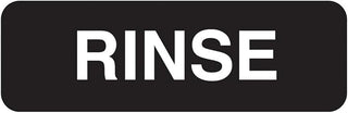 Traex 4522 Black 3 x 9 RINSE Symbol Sign with White Letters"
