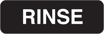 Traex 4522 Black 3 x 9 RINSE Symbol Sign with White Letters"
