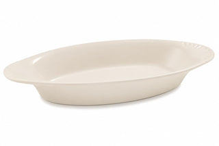 Glownary Oval Stoneware Rarebit – 15 oz, Ivory White, 10.5 x 5.38 x 1.38 Inches, Microwave and Oven Safe, 12 Pack