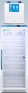 ACCUCOLD Summit Appliance ARG12PV-FS24LSTACKMED2 Stacked Combination of ARG12PV All-Refrigerator with FS24LMED2 All-Freezer, Silver-ion Handle, Hospital grade Cord with 'Green Dot' Plug, Manual Defrost