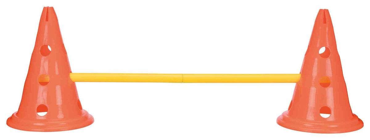Dog Agility Hurdle Cone Set by TRIXIE – Rubber, Orange/Yellow, Model 32091