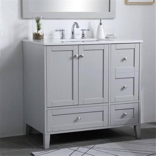Elegant Decor 36" - Single / Grey / Traditional Bathroom Vanities