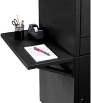 Global Industrial Side Shelves, Black, Set of 2, 12" W x 22-1/2"D x 6" H