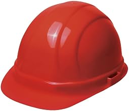 ERB 19954 Front Brim Hard Hat, Red, 6-Point Ratchet Suspension