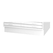 Safco White / Closed Base / 53.5 inches (W) x 38.75 inches (D) x 6 inches (H) Racks & Displays