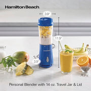 Hamilton Beach Blue / 14 oz. / 1 Jar Personal Size Blenders