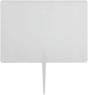 HUBERT Write-on Wipe-Off Spear Tag White Plastic Heat Resistant Blank -2 1/2" L x 2" H