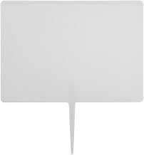 HUBERT Write-on Wipe-Off Spear Tag White Plastic Heat Resistant Blank -2 1/2" L x 2" H