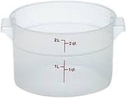 Cambro RFS2PP190 Round Storage Container 2 Qt., 6 Pack