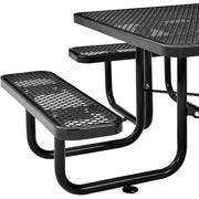 Global Industrial Black / 81D x 81W x 29.5H in / Industrial Picnic Tables