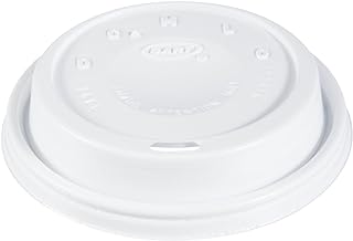 DART 16EL White Cappuccino Plastic Lid Fit For Hot/Cold Foam Cup