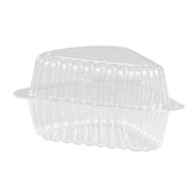 DFI Snap Over Single 6" Pie Slice Hinge Clamshell Pack 1000/Case by AvisBag – OPS Plastic, Clear, Model LBH-81