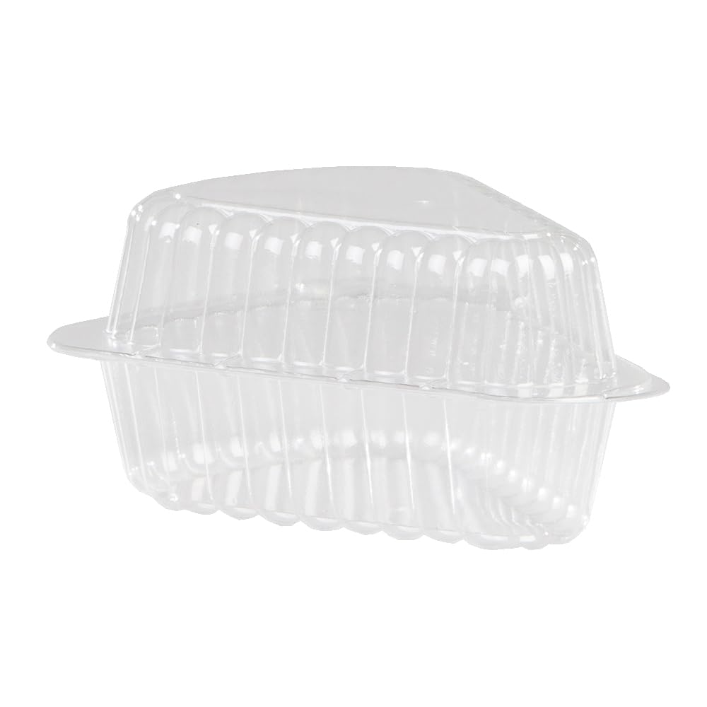 DFI Snap Over Single 6" Pie Slice Hinge Clamshell Pack 1000/Case by AvisBag – OPS Plastic, Clear, Model LBH-81