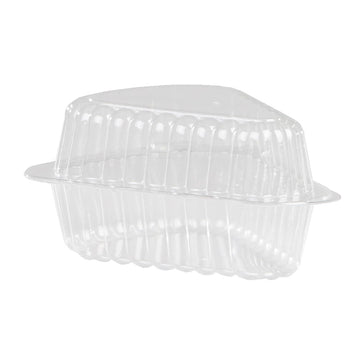 DFI Snap Over Single 6" Pie Slice Hinge Clamshell Pack 1000/Case by AvisBag – OPS Plastic, Clear, Model LBH-81