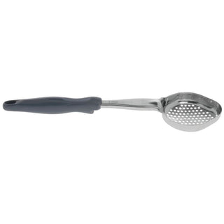 4 Oz. Gray Perforated Oval Spoodle Utensil by Vollrath – 4.0 ounces, Stainless Steel Shaft and Bowl, Nylon Handle, Gray Handle, Model 6422445