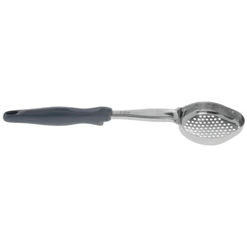4 Oz. Gray Perforated Oval Spoodle Utensil by Vollrath – 4.0 ounces, Stainless Steel Shaft and Bowl, Nylon Handle, Gray Handle, Model 6422445