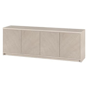 Henn&Hart Beech White / 70" Wide / Modern Television Stands & Entertainment Centers