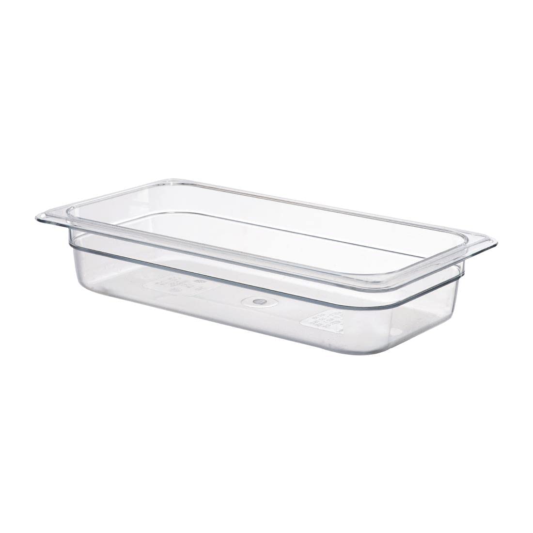 () 2-1/2" Third-Size Food Pan - Camwear® by Cambro – 2-1/2-Inch, 2.5 quarts, Polycarbonate (PC), Clear, Model 32CW135