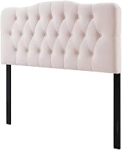 Furnifact Diamond Tufted Performance Velvet Queen Headboard, Elegant Design, Soft Durable Fabric, Easy to Install, Stylish Bedroom Upgrade, Single Piece