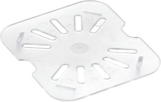HUBERT Sixth-Size Clear Polycarbonate Drain Shelf for Cold Food Pan - 10 3/7" L x 6 7/16" W