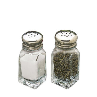 Salt and Pepper Shaker by Tablecraft – 2.0 ounces, Glass, Clear, Pack of 48, Model C154-12