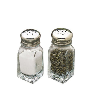 Salt and Pepper Shaker by Tablecraft – 2.0 ounces, Glass, Clear, Pack of 48, Model C154-12