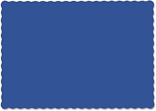 Hoffmaster 310523Paper Placemat, 13-1/2" Length x 9-1/2" Width, Scalloped Edge, Navy (Case of 1000)