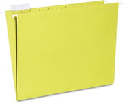 AbilityOne Hanging File Folder - 1/5 Cut, Letter Size, Yellow 7530-01-364-9501: Box, 25 Item(s)
