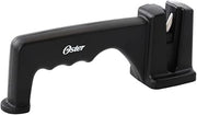 Oster Trussville Knife Sharpener with Slip-Resistant Handle – Black Handheld Kitchen Knife Sharpening Tool
