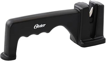 Oster Trussville Knife Sharpener with Slip-Resistant Handle – Black Handheld Kitchen Knife Sharpening Tool