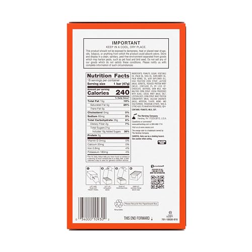 Reese's 1.66 Ounce (Pack of 18) / Brown / Bars Candy & Chocolate Bars