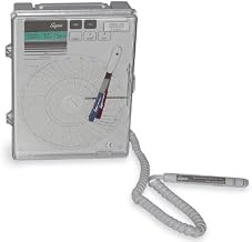 Supco CR4 + KTH Circular Temperature/Humidity Recorder, 6", 115 VAC